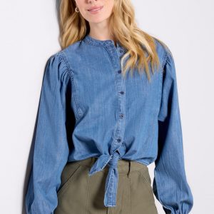 Tie Front Volume Blouse