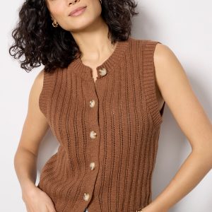 Pointelle Shell Vest