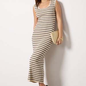 Gisele Stripe Midi Dress
