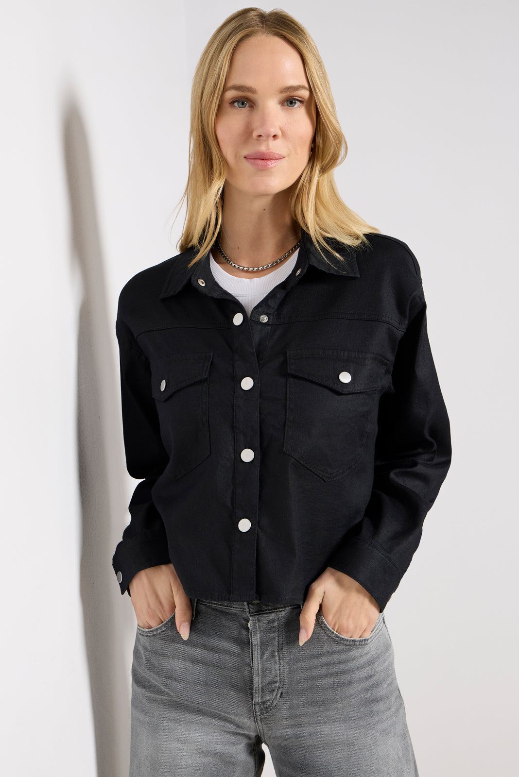 Frankie Stretch Linen Shacket - Image 6