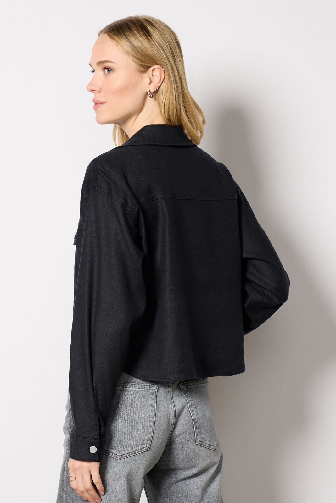 Frankie Stretch Linen Shacket - Image 4