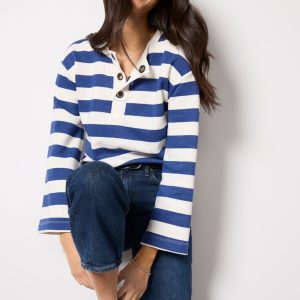 Bailey Stripe Grommet Sweatshirt