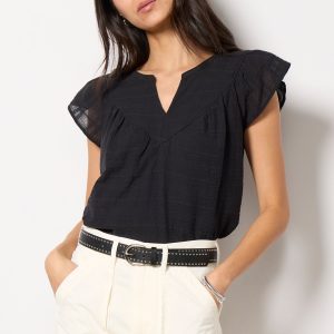 Eliana V Neck Flutter Top