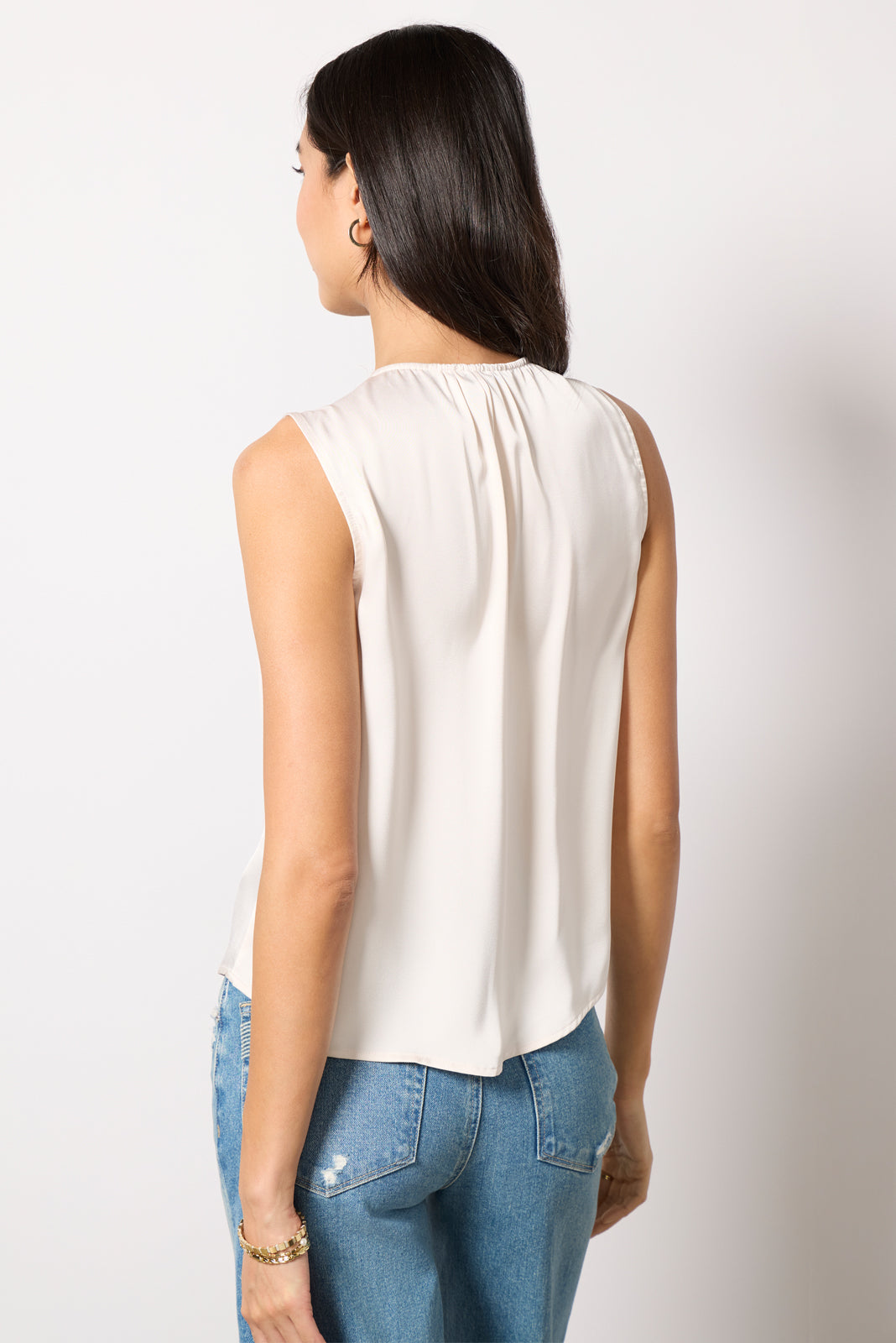 Ariella Sleeveless Lace Trim Blouse - Image 4