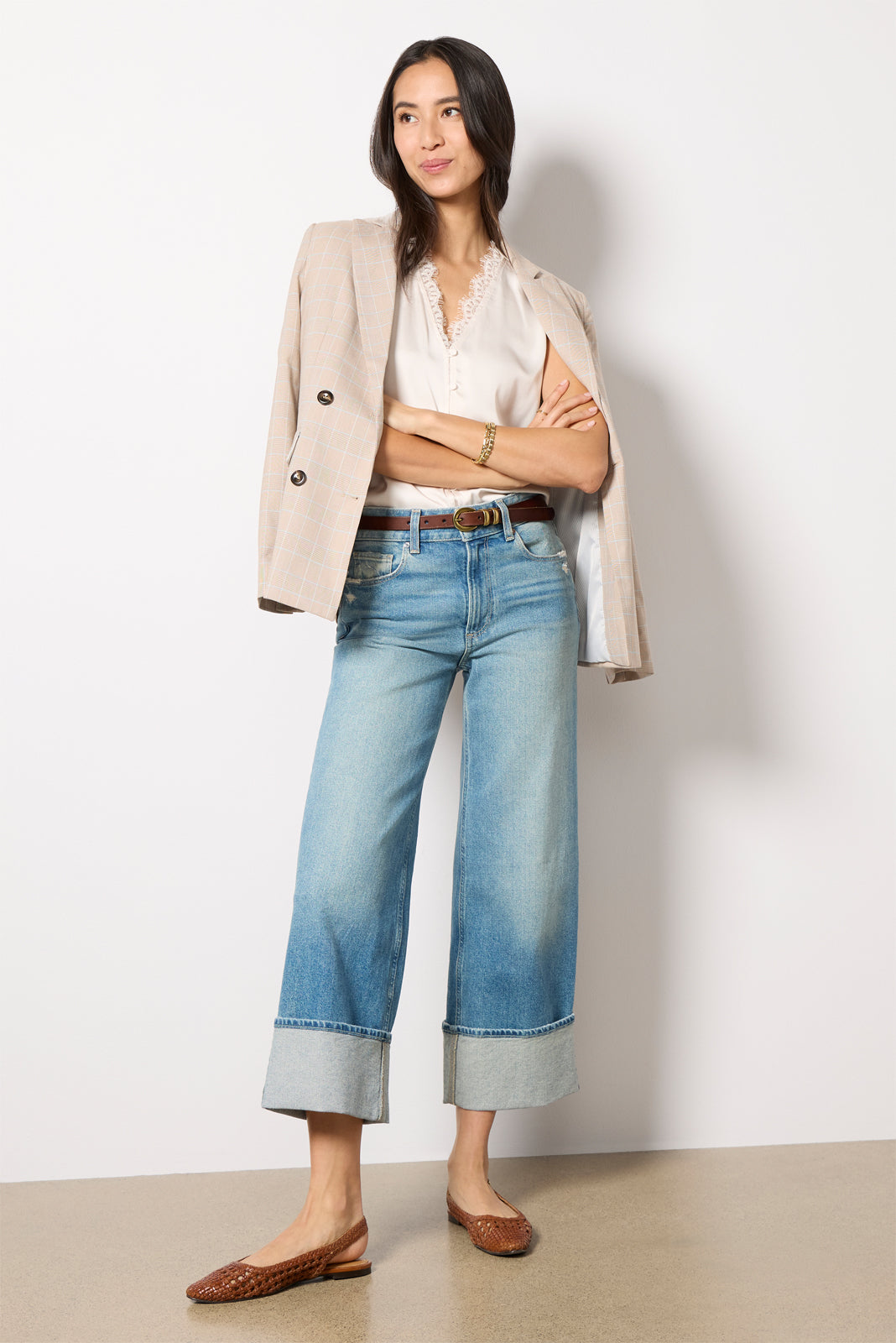 Ariella Sleeveless Lace Trim Blouse - Image 2