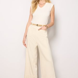 Soft Marine Wide Leg Crop