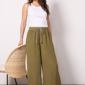 Wide Leg Linen Pant