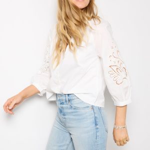 Ainsley Eyelet Sleeve Top