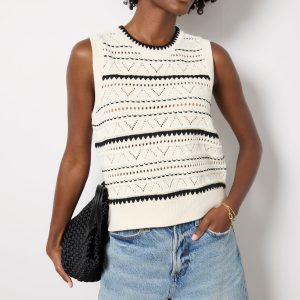 Athena Pointelle Knit Vest