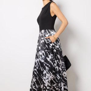 Azalea Mixed Media Midi Dress