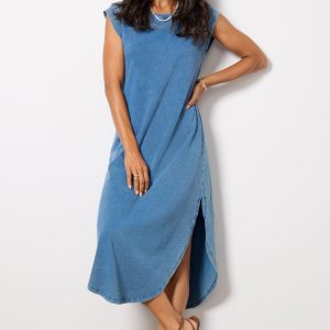 Calabasas Jersey Denim Dress
