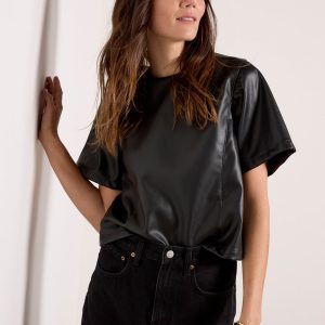 Zuri Faux Leather Tee