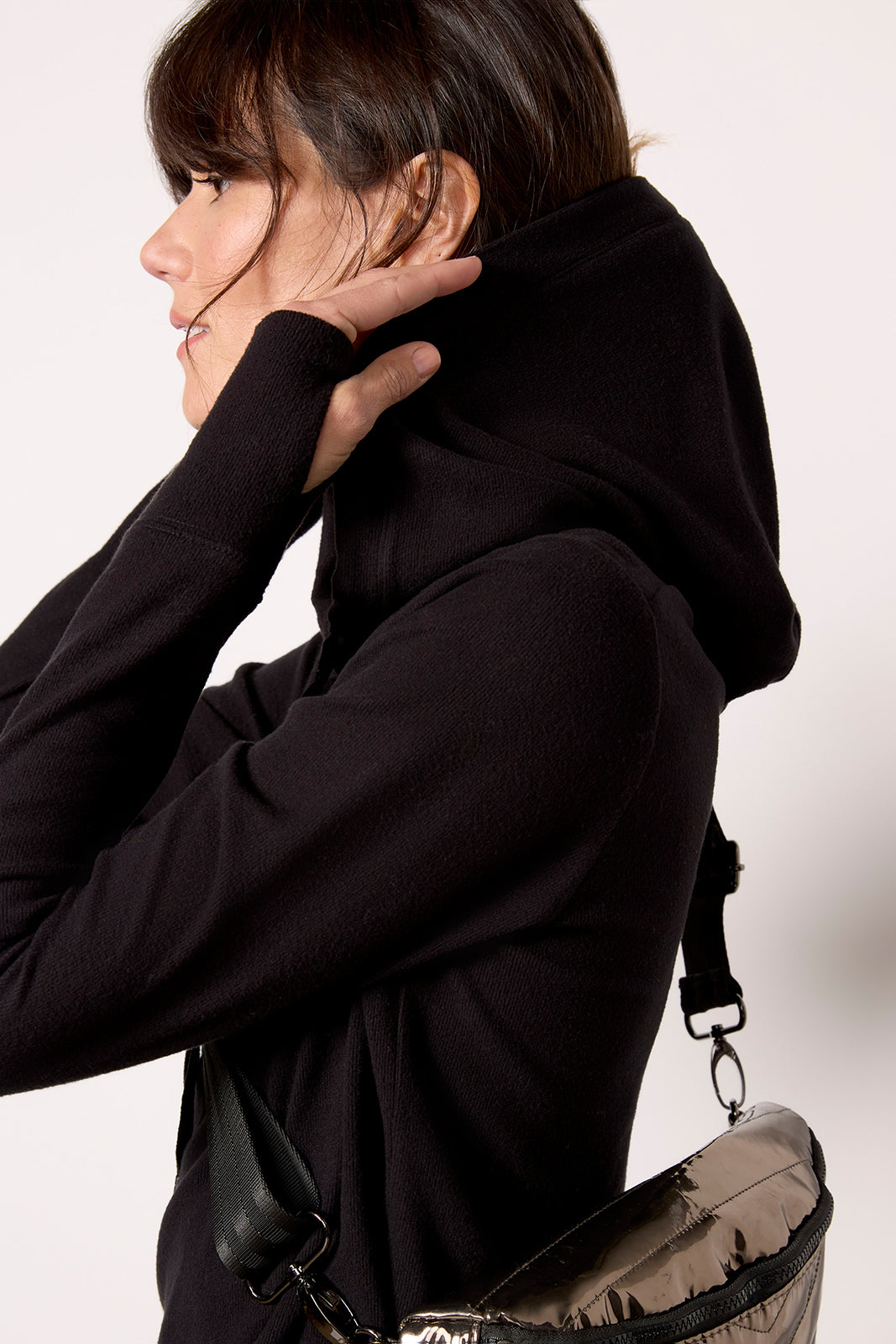 Zoey Rib Inset Hoodie - Image 2