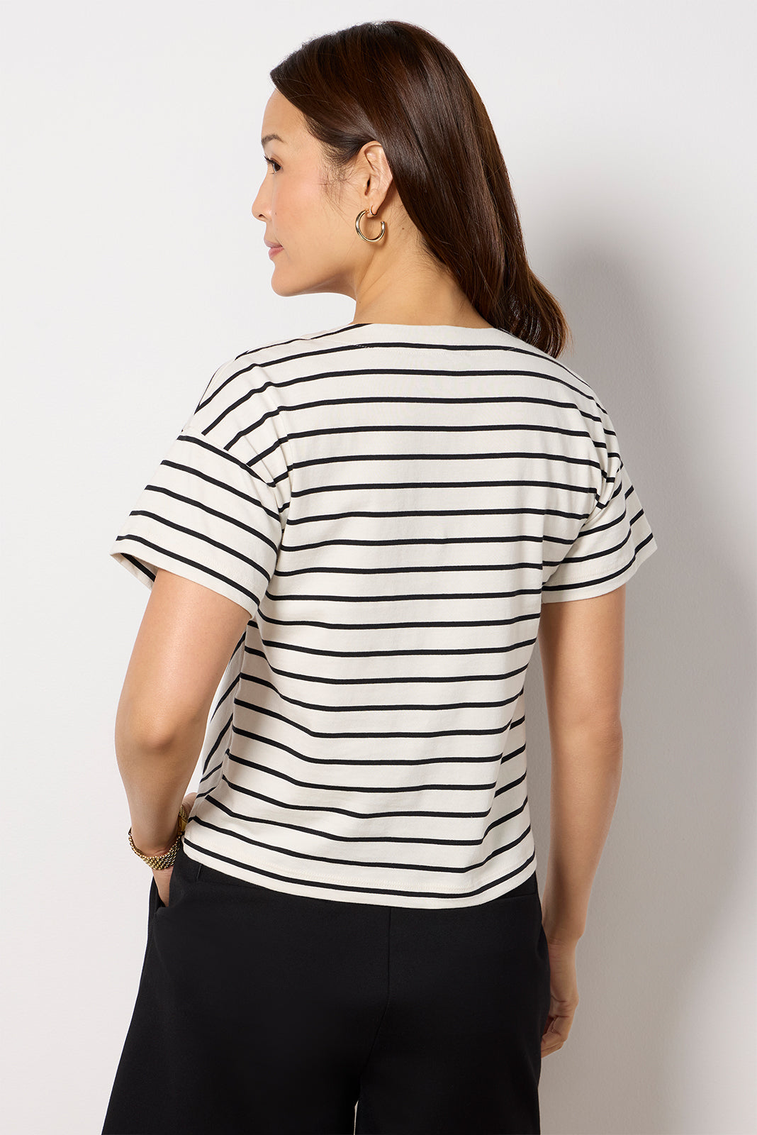 Caroline Chevron Half Sleeve Top - Image 4