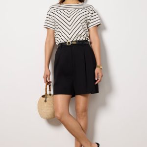 Caroline Chevron Half Sleeve Top