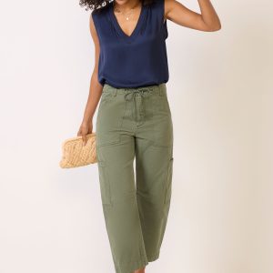 Celina V Neck Satin Tank