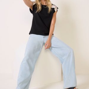 Rue Stripe Shoulder Tee