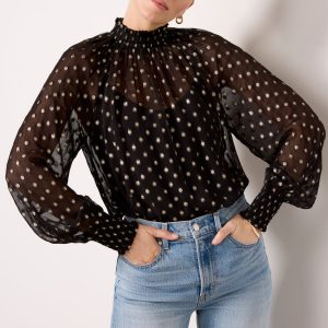 Millie Metallic Dot Blouse