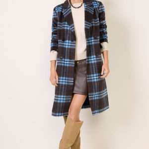Wesley Plaid Long Coat