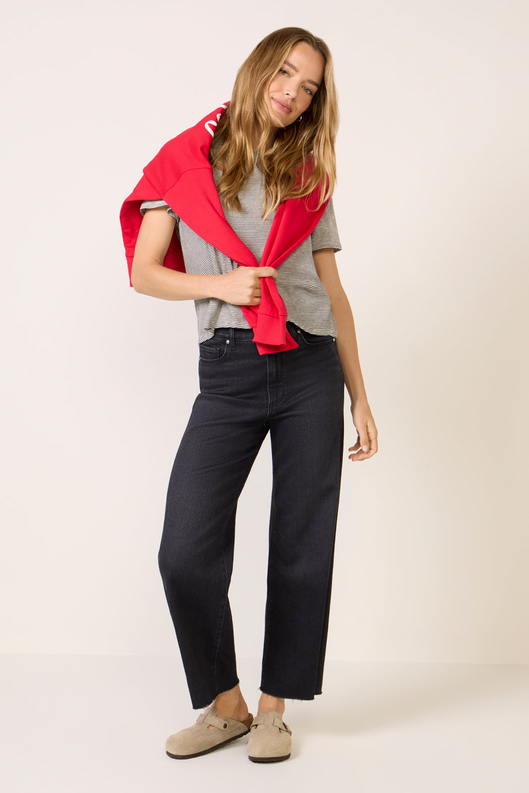 Anessa w Twisted Outseam Panel Wide Leg Jean - Image 5