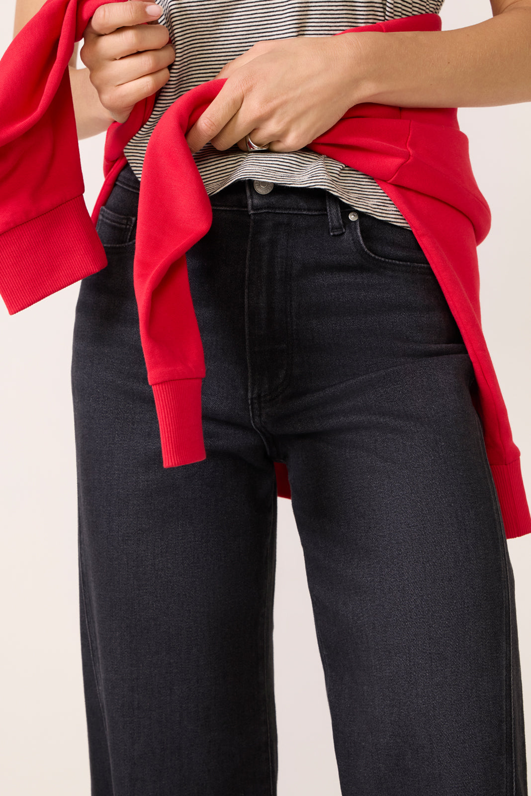 Anessa w Twisted Outseam Panel Wide Leg Jean - Image 2