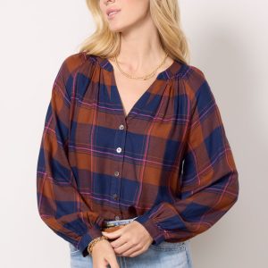 Norah Plaid Top