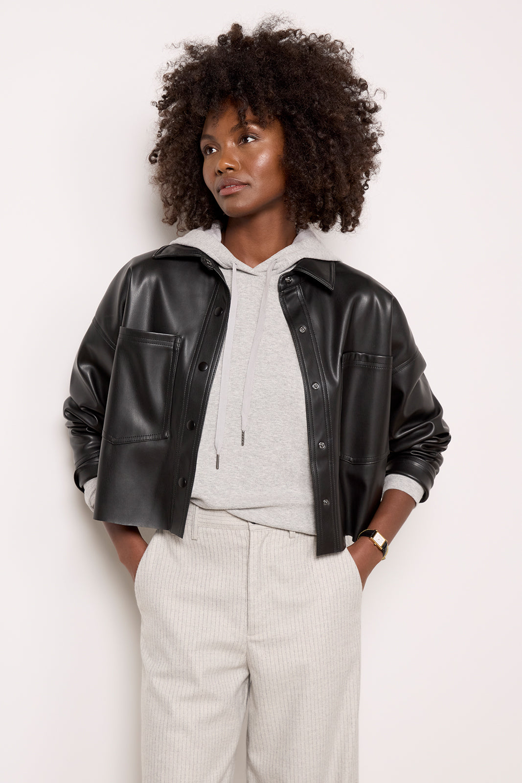 All Day Faux Leather Jacket - Image 3