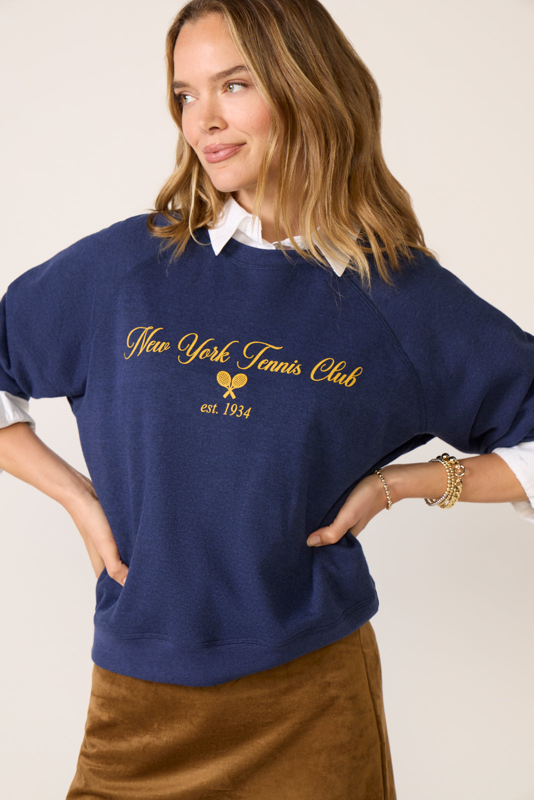 NYC Tennis Club Raglan Crew Sweatshirt - Image 5