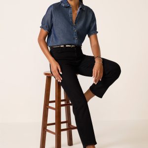 Caia High Rise Straight Jean