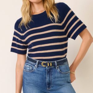 Katie Short Sleeve Raglan Cashmere Tee