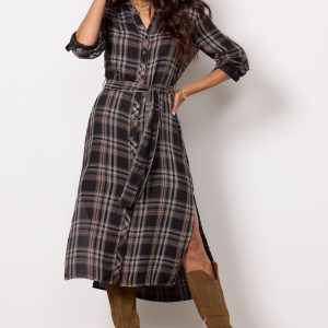 Long Sleeve Belted Duster