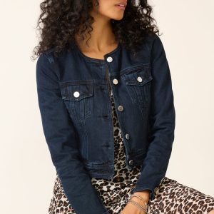 Collarless Trucker Jacket