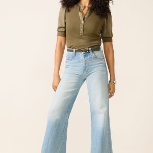 Short Sleeve Mixed Media Top