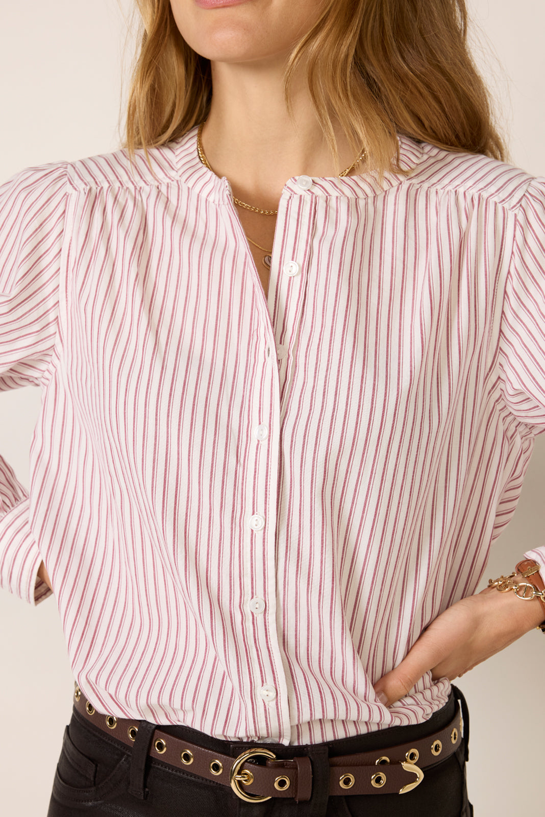Aileen Collarless Shirt - Image 3
