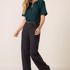 Mackenzie Split Neck Blouse