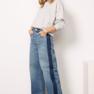 Ayla Baggy w Tuxedo Stripe