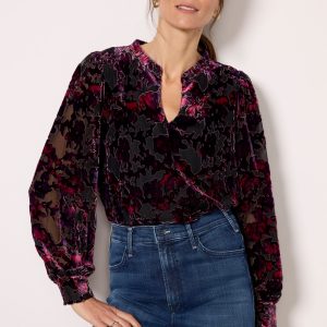 Jesse Burnout Velvet Blouse