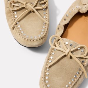 Calla Suede Studs Loafers