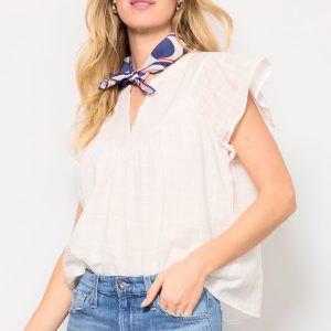 Eliana V Neck Flutter Top
