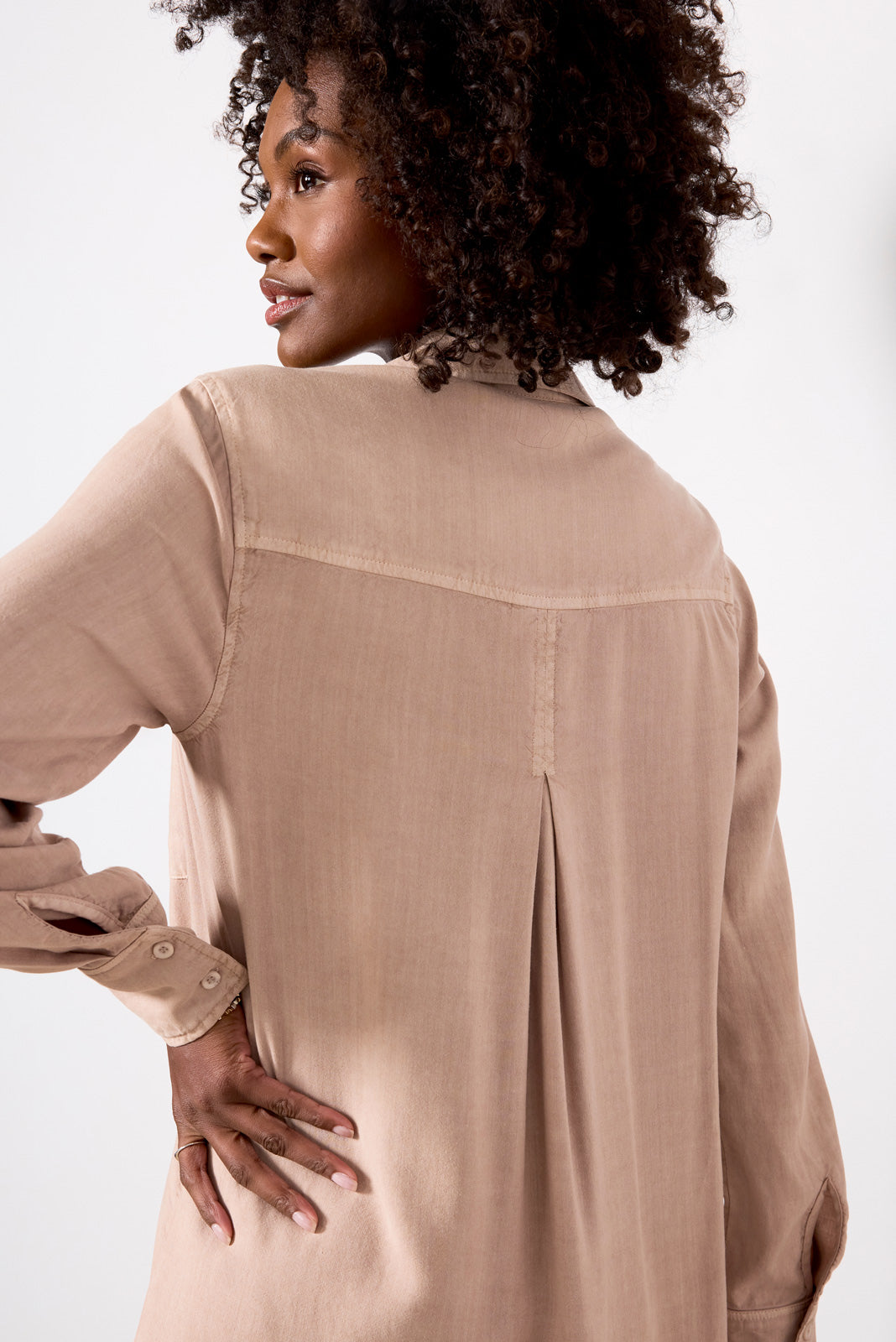 Long Sleeve Shirt Dress - Image 3