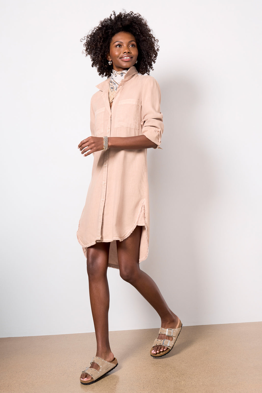 Long Sleeve Shirt Dress - Image 2