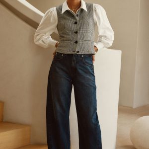 Caroline Plaid Ponte Vest