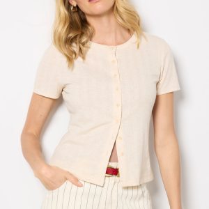 Ivy Button Front Tee