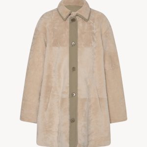 Aurelia Coat in Shearling and Nylon